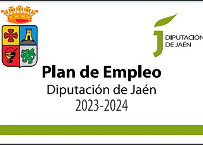 Logotipo del Plan de Empleo de la Diputación de Jaén para los años 2023 y 2024