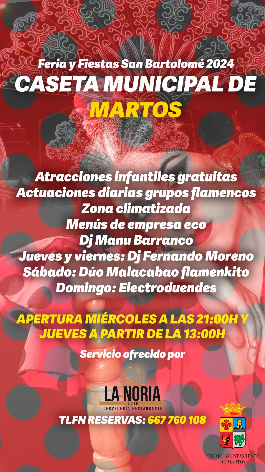 Disfruta de la feria en la caseta municipal - Ayuntamiento de Martos
