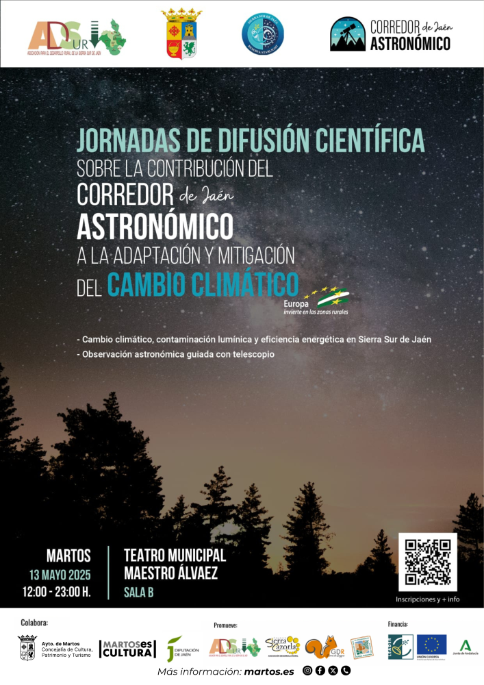 Jornadas de Difusión Científica sobre la contribución del Corredor de Jaén Astronómico a la adaptación y mitigación del cambio climático