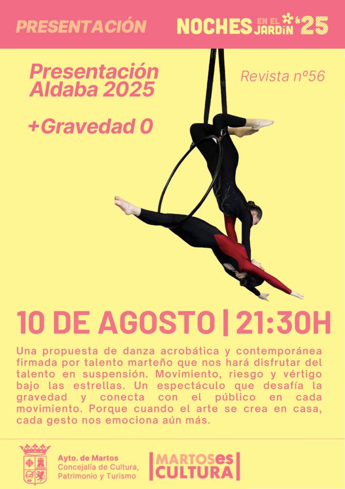 Noches en el jardín: Presentación de Aldaba y exhibición de la Academia Gravedad 0