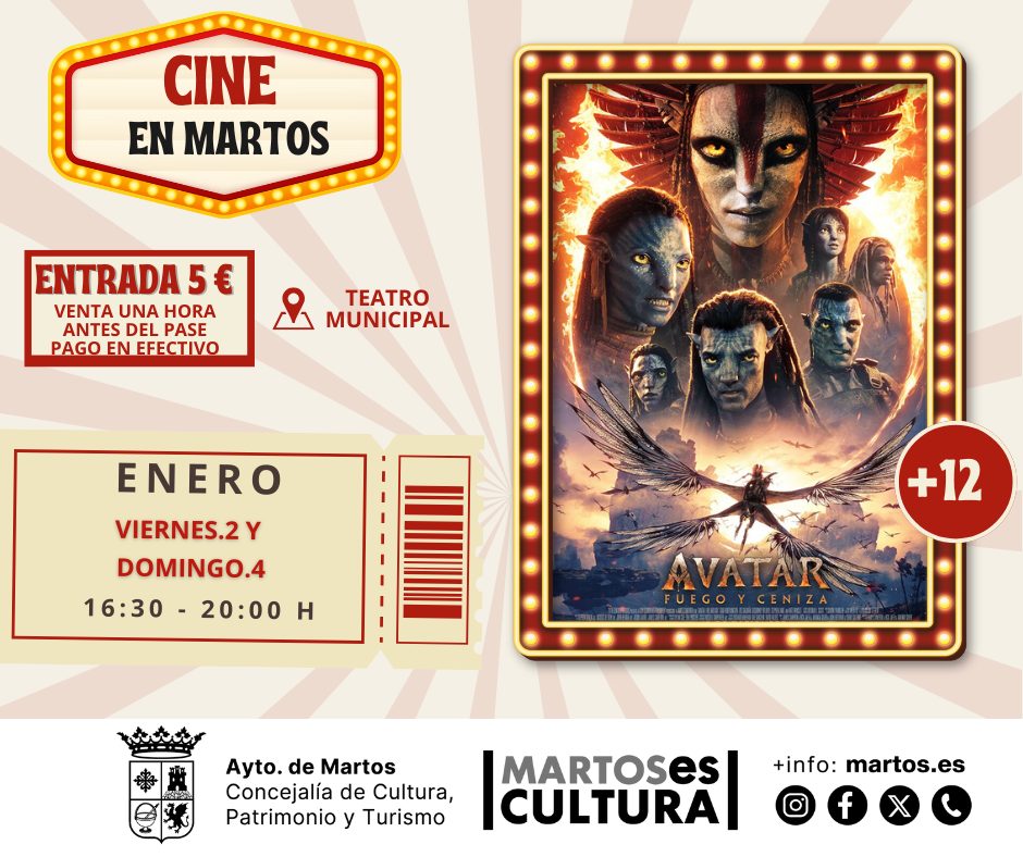 Cine en Martos 'Avatar, fuego y ceniza'