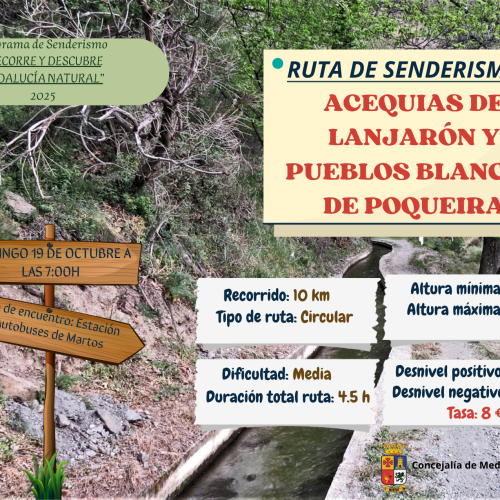 Ruta de senderismo: “Acequias de Lanjarón y Pueblos Blancos de Poqueira”