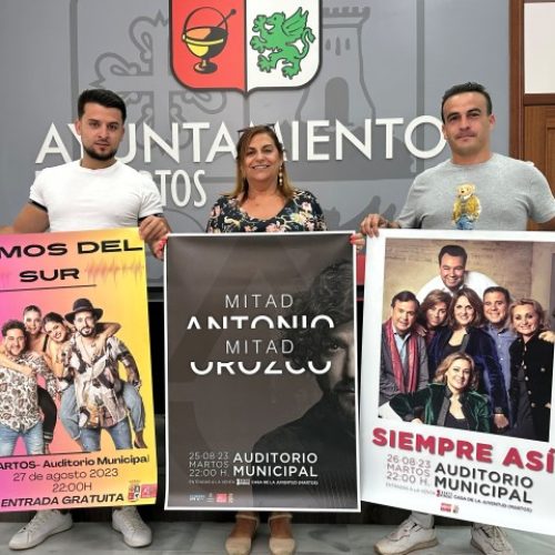 Antonio Orozco, Siempre Así y Somos del Sur: el Ayuntamiento anima a la ciudadanía a que asista a los conciertos de San Bartolomé