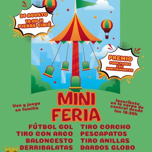 Miniferia: La trasladamos a la primera planta del parque (junto a la subida del teatro)