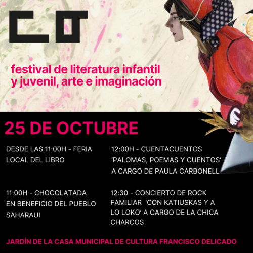 (Mosaico. Festival de literatura infantil y juvenil, arte e imaginación). Feria Local del Libro, Chocolatada Solidaria, Cuentacuentos Infantil y Concierto Familiar
