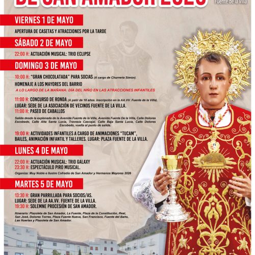 El Ayuntamiento y la Asociación Vecinal Fuente de la Villa presentan las Fiestas Patronales de San Amador