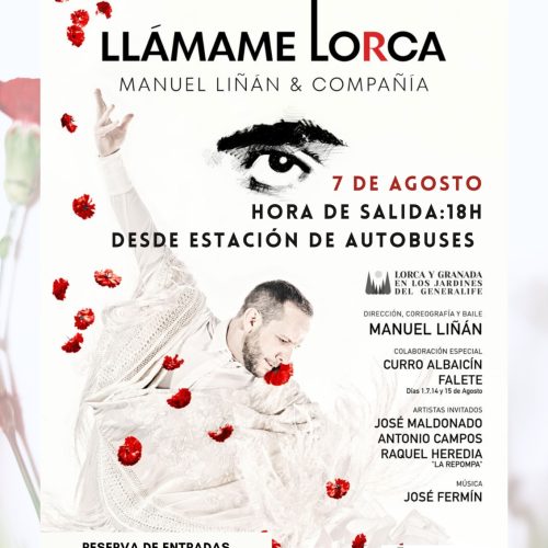 Espectáculo Lorca y Granada en los jardines del Generalife: “Llámame Lorca”, de Manuel Liñán