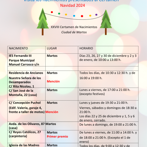 Visitas a los nacimientos presentados al Certamen Local