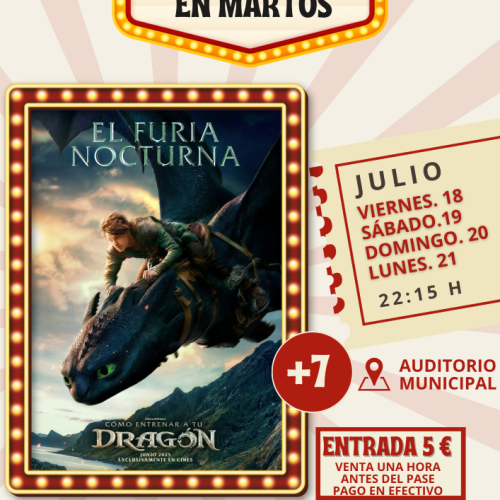 Cine en Martos, Cómo entrenar a tu dragón: El Furia Nocturna