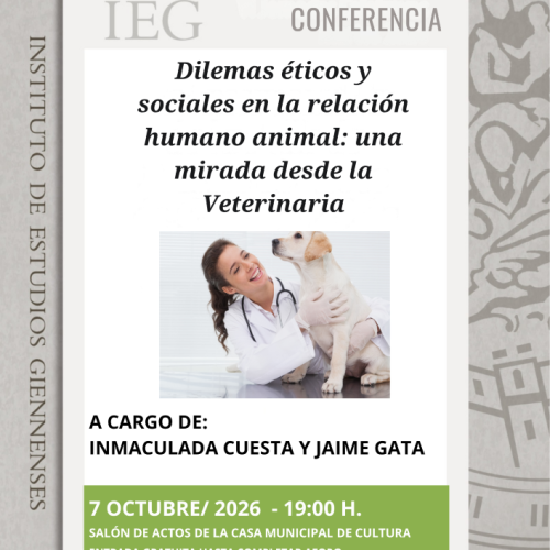 Conferencia: Dilemas éticos y sociales en la relación humano animal: una mirad desde la Veterinaria