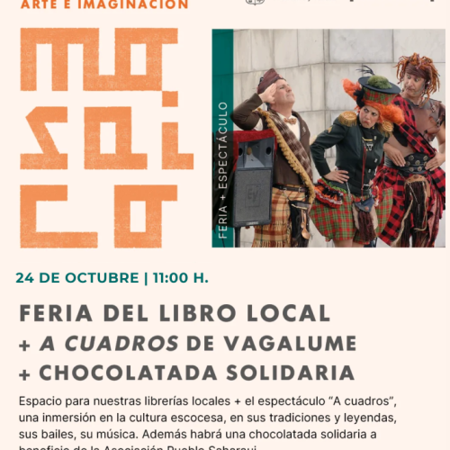 Feria del libro local + A cuadros de Vagalume + Chocolatada solidaria
