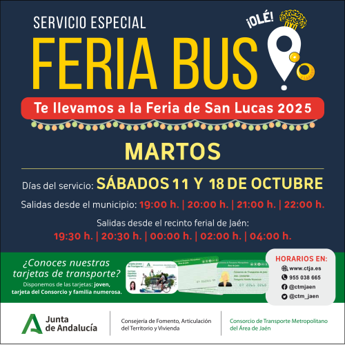 Horario de autobuses para la Feria de Jaén