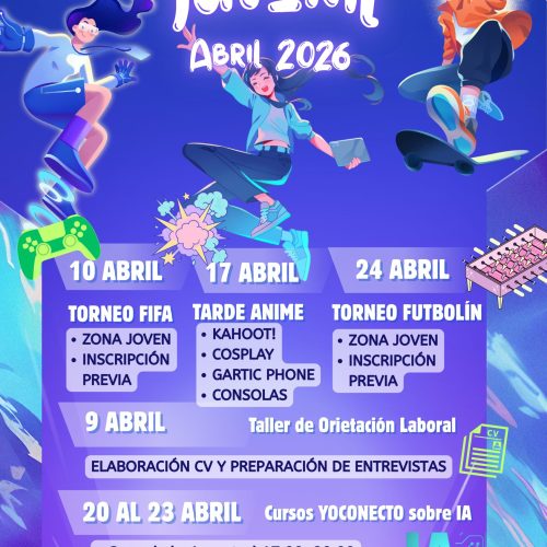 Juventud presenta la programación joven del mes de abril