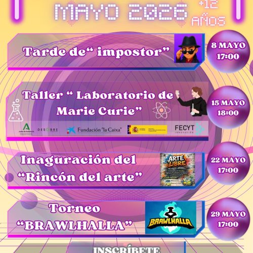 Juventud oferta nuevas  propuestas para el mes de mayo pensando en el entretenimiento y el fomento de la creatividad juvenil