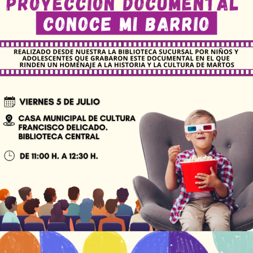 Proyección del documental “Conoce mi Barrio”