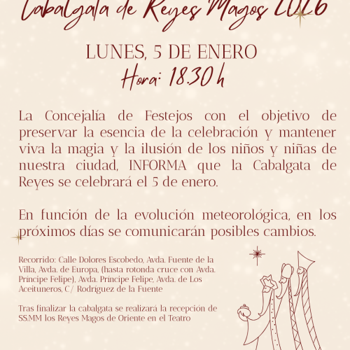 Cabalgata de Reyes 2026