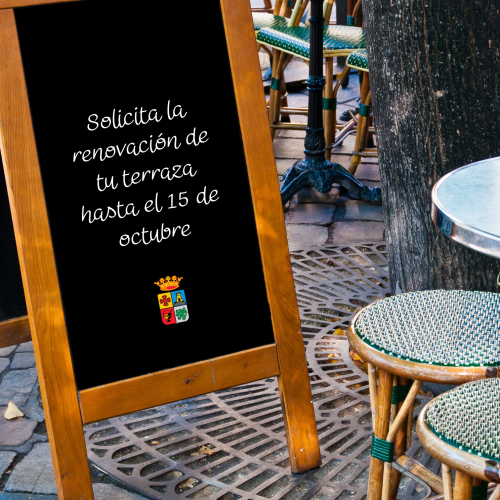 Abierto hasta el 15 de octubre el plazo para solicitar terrazas y veladores