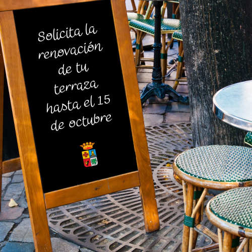 Abierto hasta el 15 de octubre el plazo para solicitar terrazas y veladores