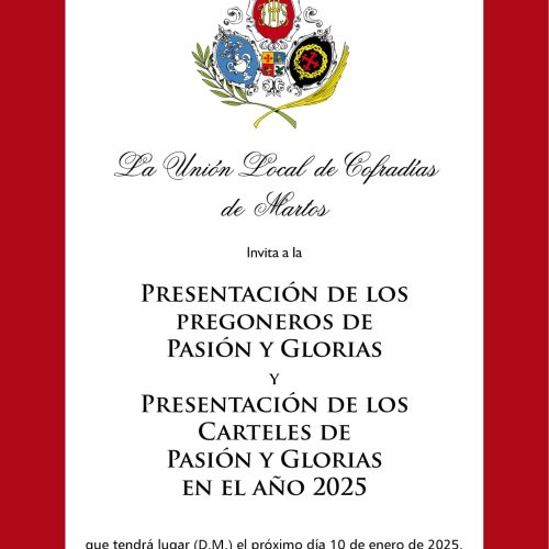 Presentación de los pregoneros y carteles de Pasión y Glorias 2025