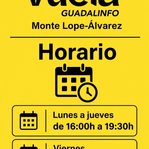Horario del punto vuela de Monte Lope Álvarez