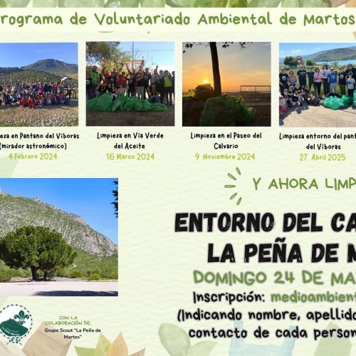 Limpieza con voluntarios del entorno de la Peña