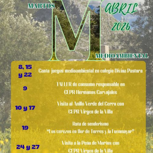 Programación de la Concejalía de Medio Ambiente para el mes de abril