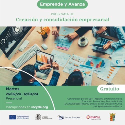 Abierto el plazo de inscripción en el Programa “Emprende y Avanza: Programa de Creación y Consolidación de Empresas” que promueve el Ayuntamiento y la Fundación INCYDE.