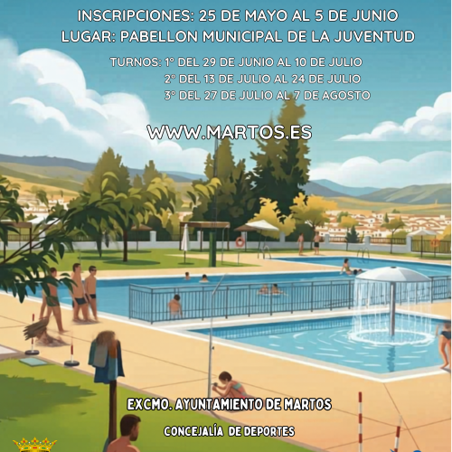 El Ayuntamiento pone en marcha una nueva edición de los cursos de natación durante el periodo estival